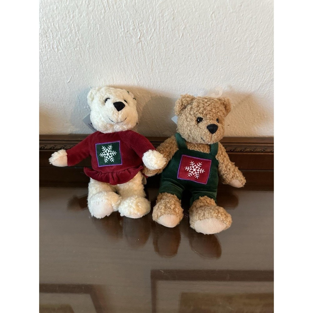 Hallmark Kiss Kiss Bears 10" Magnetic Plush Bear Hook/loop Hands Christmas NWT